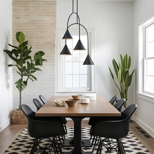 lamqee matte black industrial pendant light.webp